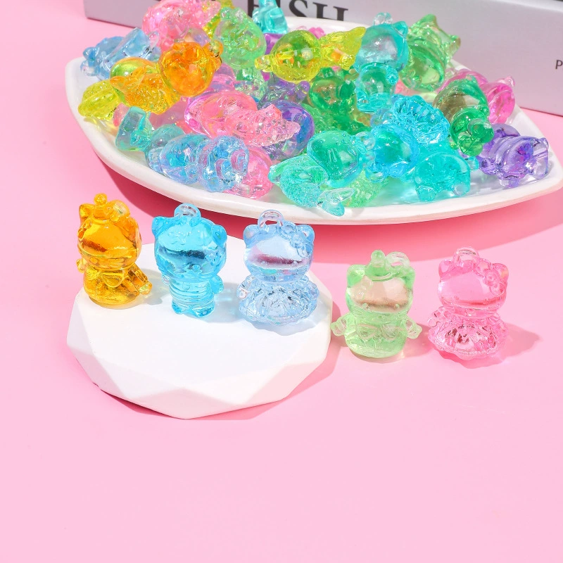 Аcrylic plastic colorful archeological toy with accessories, kitten, new collection