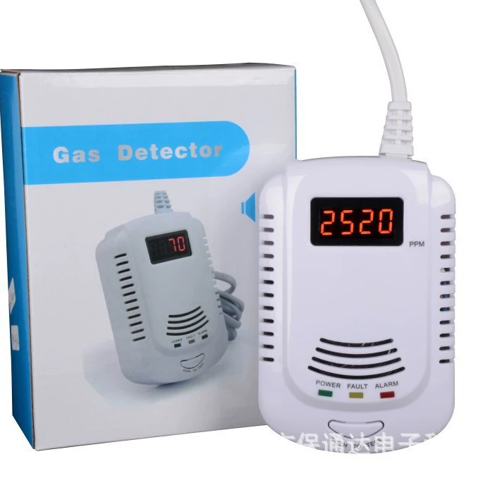 Голосовой дисплей Газовая сигнализация Детектор утечки газового метана и пропана