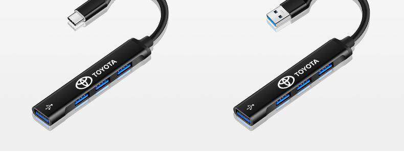Suitable for Toyota Rav4 Corolla Levin Landa Car Adapter Type C to USB Converter Charger