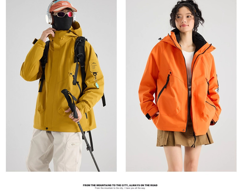 大牌玫红色冲锋衣女2025新款春秋季户外防风防水小个子登山服外套|undefined