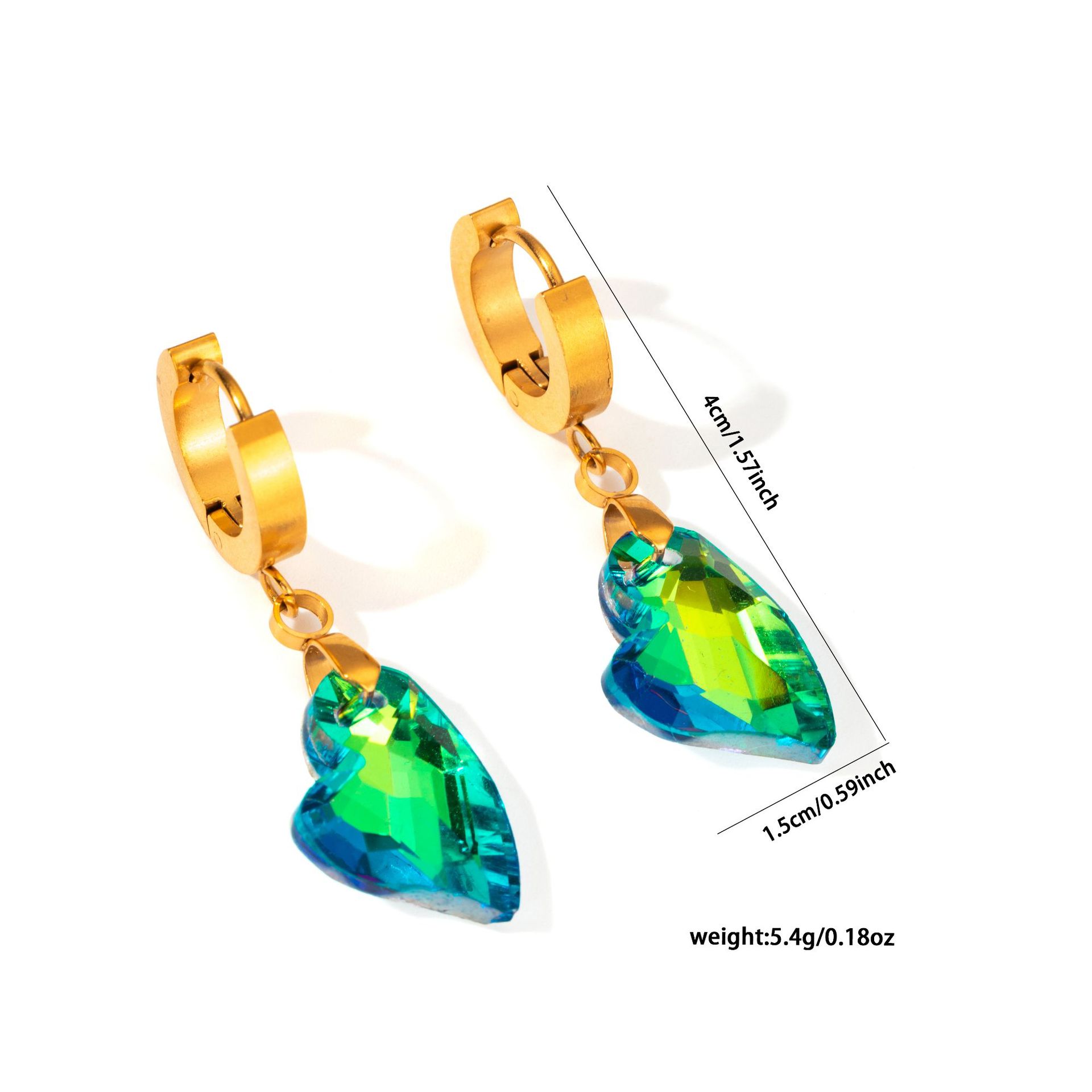 11g Weight 0.03µm Gold Plating Thickness Electroplated Gold Plating Process 201 Stainless Steel Ear Needle Material Golden Plated Plating Material Zircon Inlay Material Drop Earrings Classification 1 Pair Quantity Daily Occasion 201 Stainless Steel Material Star, Heart Shape Pattern Women's Gender Elegant, Retro Style Plating Craft Titanium Steel Star Heart Shape Elegant Retro Drop Earrings For Women's 27