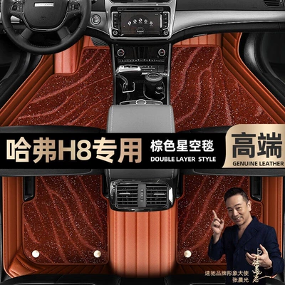 Ayaqaltılar (Kovriklər) 15-18 car mats [black leather - brown-leather-brown-starry-sky-blanket-double-layer