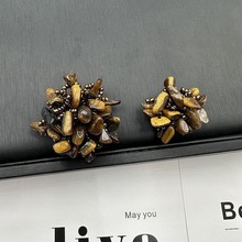 厂家手工钉珠水晶石头珠大衣毛衣装饰高脚纽扣布包扣批发花朵扣