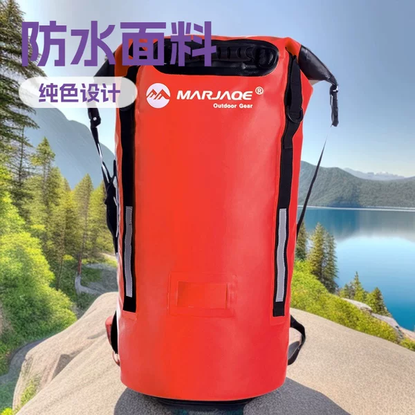 Marjaqe1616 Professional Outdoor Waterproof Bag, River Tracing Bag 40L Professional Outdoor Shoulder Adventure Waterproof Bag