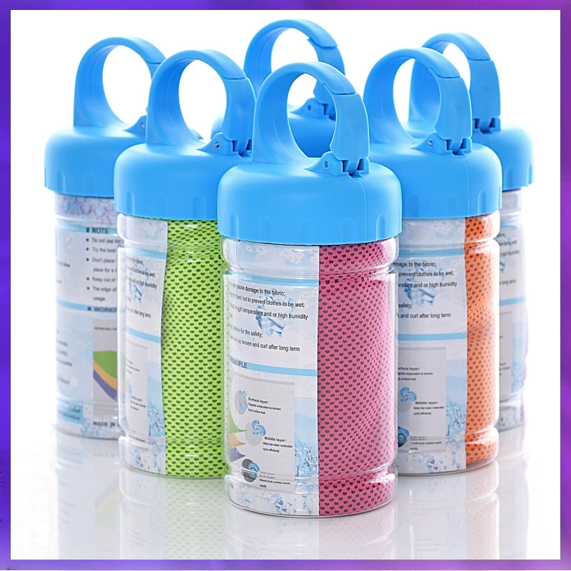 Трансграничное ведро в бутылке, охлаждающее ледяное полотенце, охлаждающее спортивное йога, фитнес, быстросохнущее полотенце с ощущением льда, впитывающее пот полотенце на запястье