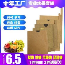 防鸟套袋李子桃子枇杷保护透气苹果双层套梨袋纸袋防水梨柚子