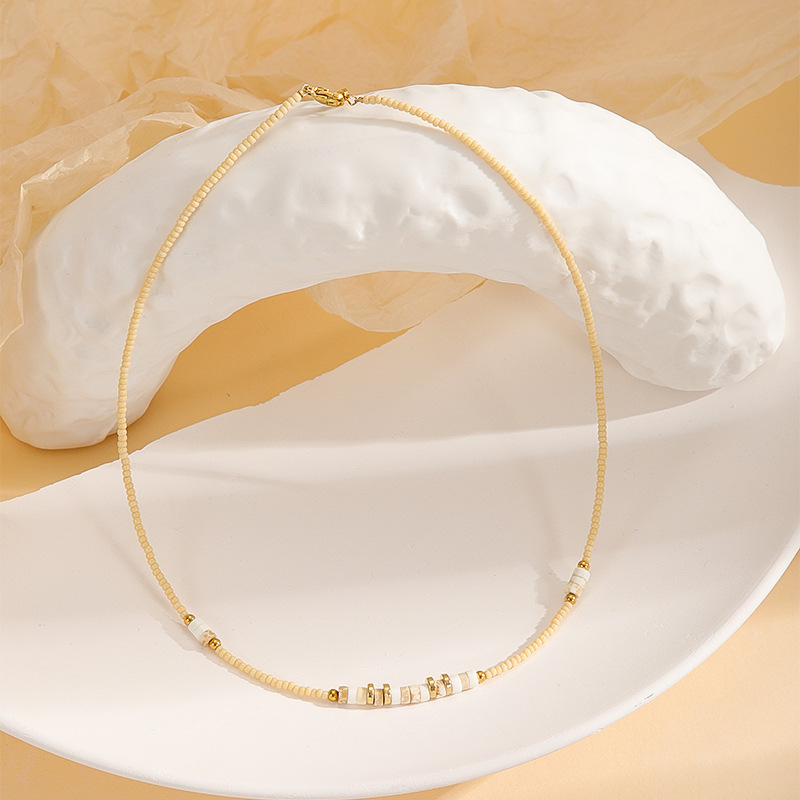 Miyuki Japón importó cuentas redondas Bohemia Picasso pequeño collar de piedra 2023 verano nuevo