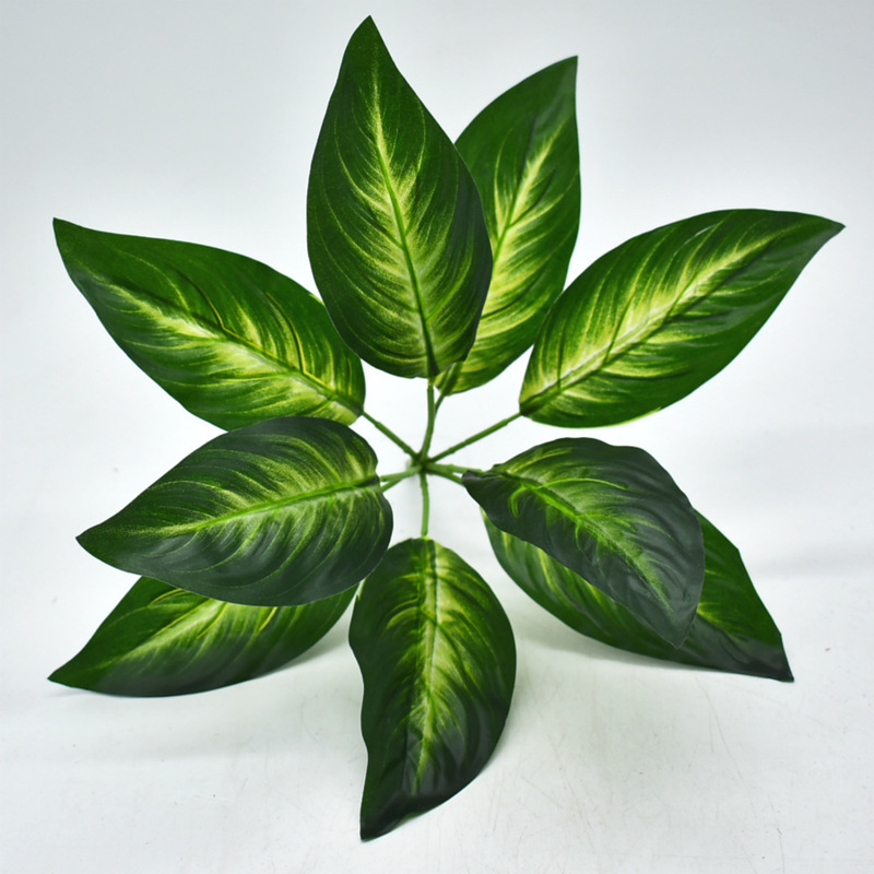 メーカー直販シミュレーション植物プラスチック造花植物壁配材ゴム手触り葉亀背葉緑羅|undefined
