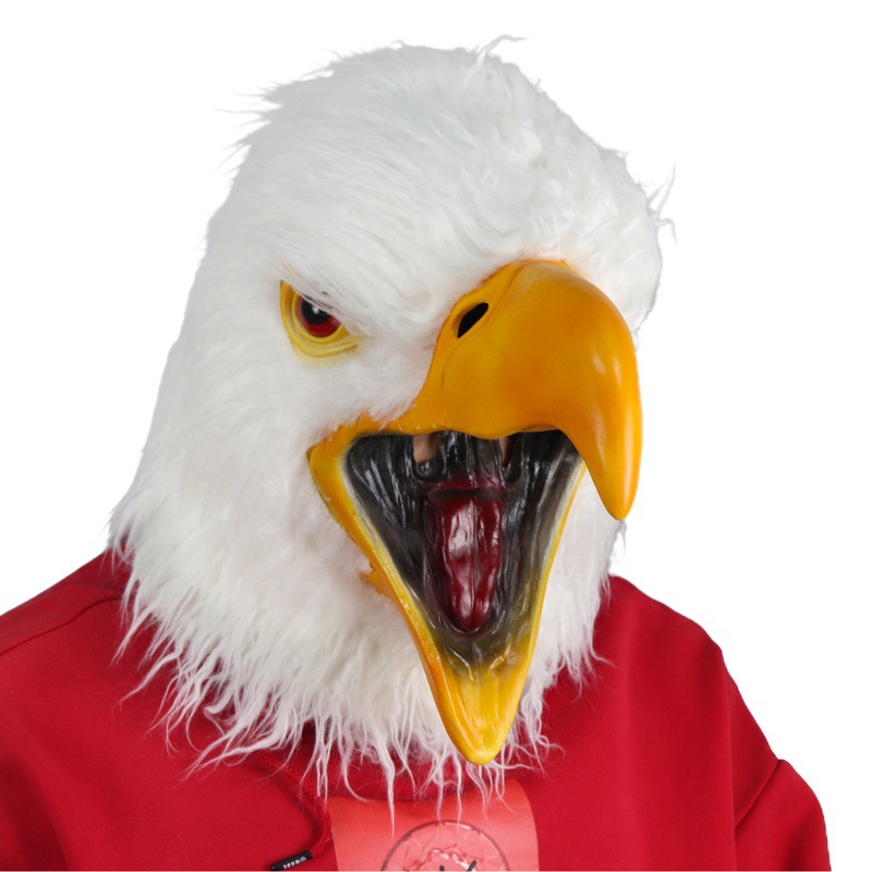 Comercio electrónico transfronterizo Venta caliente máscara de águila máscara de animal de Halloween máscara de águila pájaro Nacional Americano máscara de águila blanca
