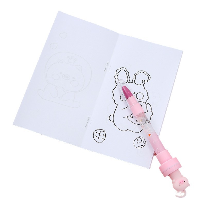 Traje de sello de pluma de burbuja para niños 12 traje de crayón de color creativo aprendizaje rodillo sello pluma estudiante pintura traje