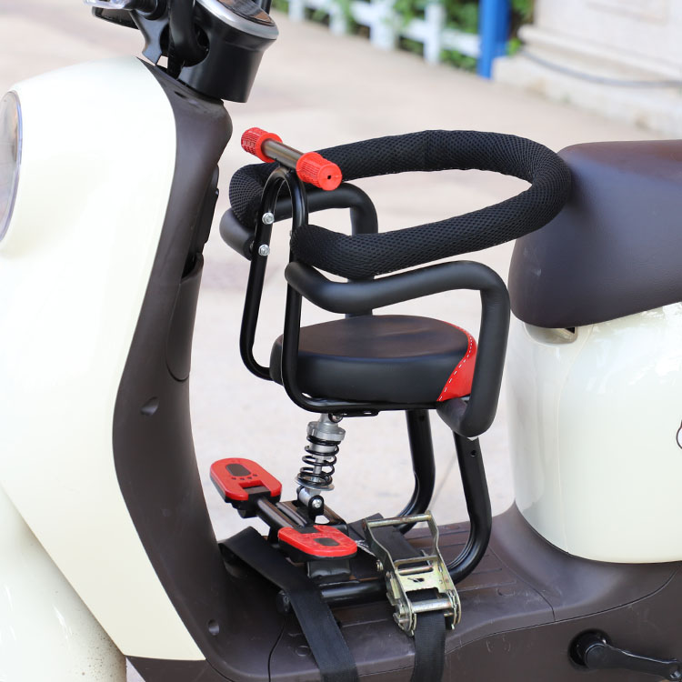 Suitable for Electric Vehicles, Front-Mounted Baby Seat with Thickened Cushion, Universal Type for Electric Motorcycles and Small Spaces, Child Seat with Reduced Space Requirements