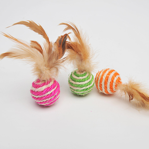 Cat toys rainbow ball elastic silent ball dog solid ball self-healthy artifact grinding teeth and bite-resistant ball
