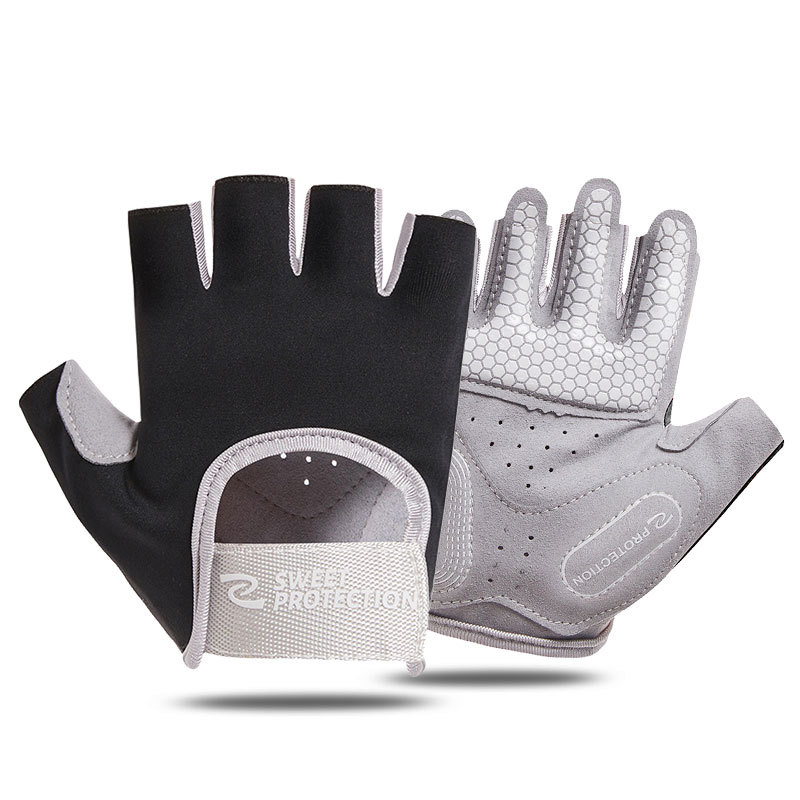 Cycling gloves outdoor sports fitness gloves for men and women weightlifting breathable anti-slip shock-absorbing half-finger gloves