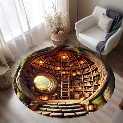 Avtomobil döşəmə paspasları | Wear-Resistant Mat, Available for Cross-Border Shipping - style-018-60cm-round-crystal-velvet