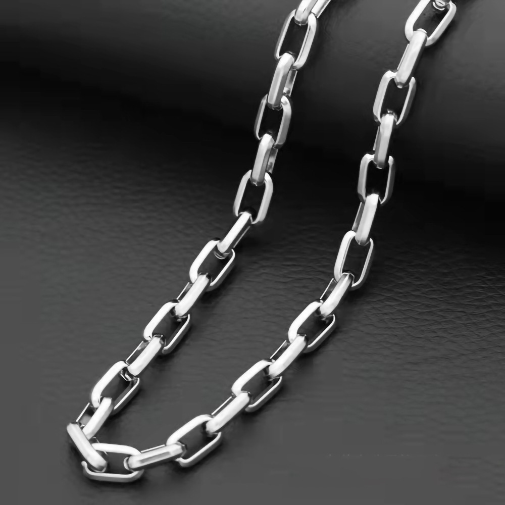 Fashionable square necklace stainless steel handmade