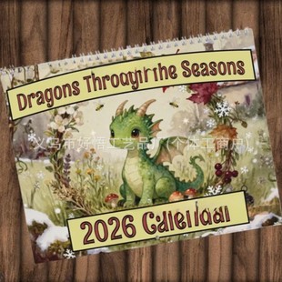 2026 Cottagecore DragonMonthly Calendar2026����@�L���v