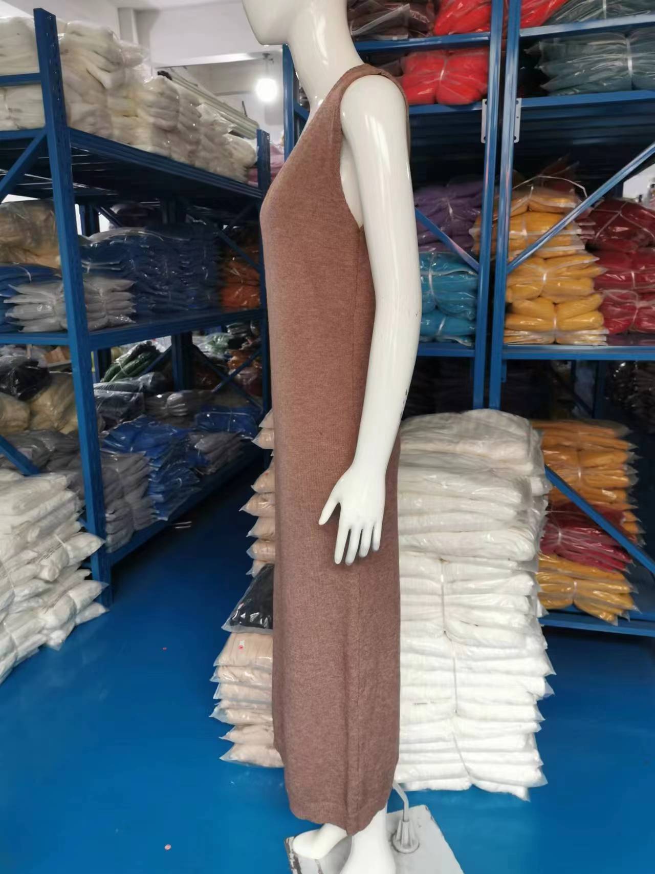 New Sweater Dress Autumn And Winter Turtleneck Long Dress Two-Piece Set Solid Color Knitted Dress 26 Undefined