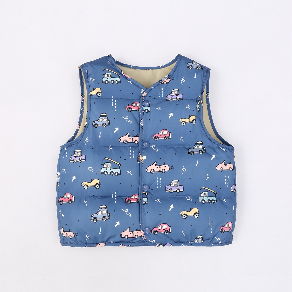 Otoño y invierno nuevos colores para niños y niñas chaleco de pluma para niños caliente para hombros para niños y niños