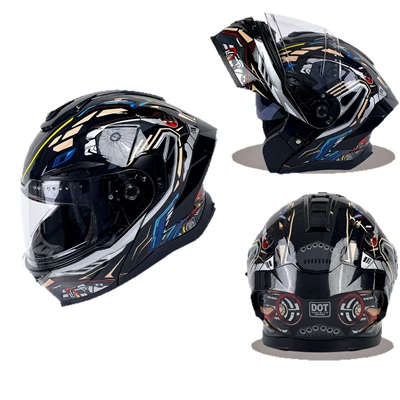 Certified Flip-Up Helmet Dot Certified Motosiklet kaskı (dəbilqə)