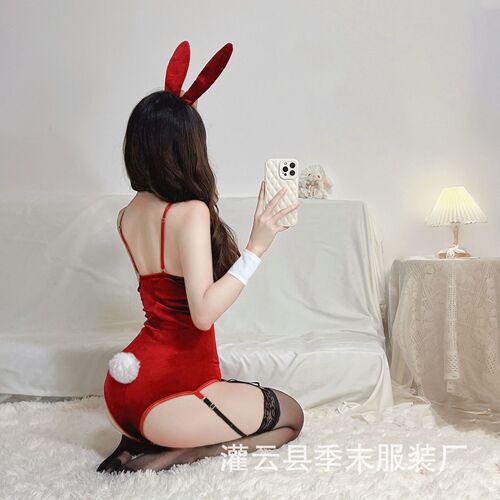 Sexy sexy underwear velvet bunny girl one-piece crotch hidden button uniform provocative passion suit nightclub performance clothing