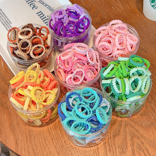 Children's rubber bands do not hurt hair, colorful canned lace rubber bands, girls' high-elastic hair bands, baby headbands