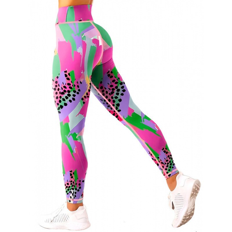 Transfronterizos Europa y Estados Unidos impresa pantalon de calzado de calzado de mujer elevación de cadera apretada bottom diaria pantalones deportivos casuales 2026