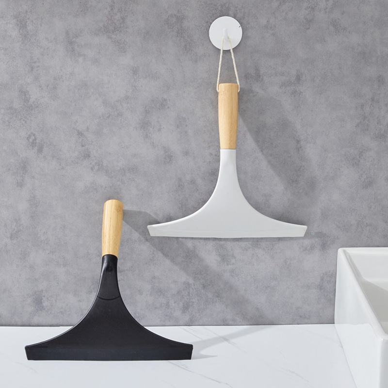 Glass Scraper with Bamboo Handle Special Glass Mirror Wiper Cleaning Tool Window Scraper