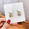 Fashion Jewelry Earrings Cute Dangle Gold Color Floral Flowe