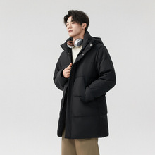 拼色2025冬季80绒羽绒服男大衣加厚滑雪服新款男士中长款大码外套
