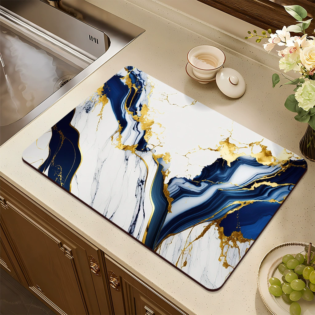 Коврик для кухонной мойки из диатомовой грязи, подставка под посуду, коврик для контроля воды, подставка для чая, подставка для стола, подставка для столешницы, впитывающий влагу, оптом