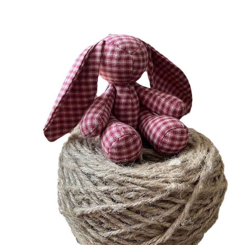 Patchwork creativo conejo muñeca Lu bordado hecho a mano material de bricolaje Paquete de regalo de los niños decoración del hogar grandes orejas de conejo