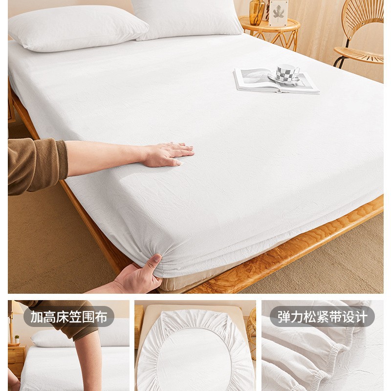 Nuevo estilo 2025 nuevo estilo sábana de algodón de una pieza cubierta protectora de colchón cubierta de cama juego de tres piezas de algodón lavado cuatro estaciones universal