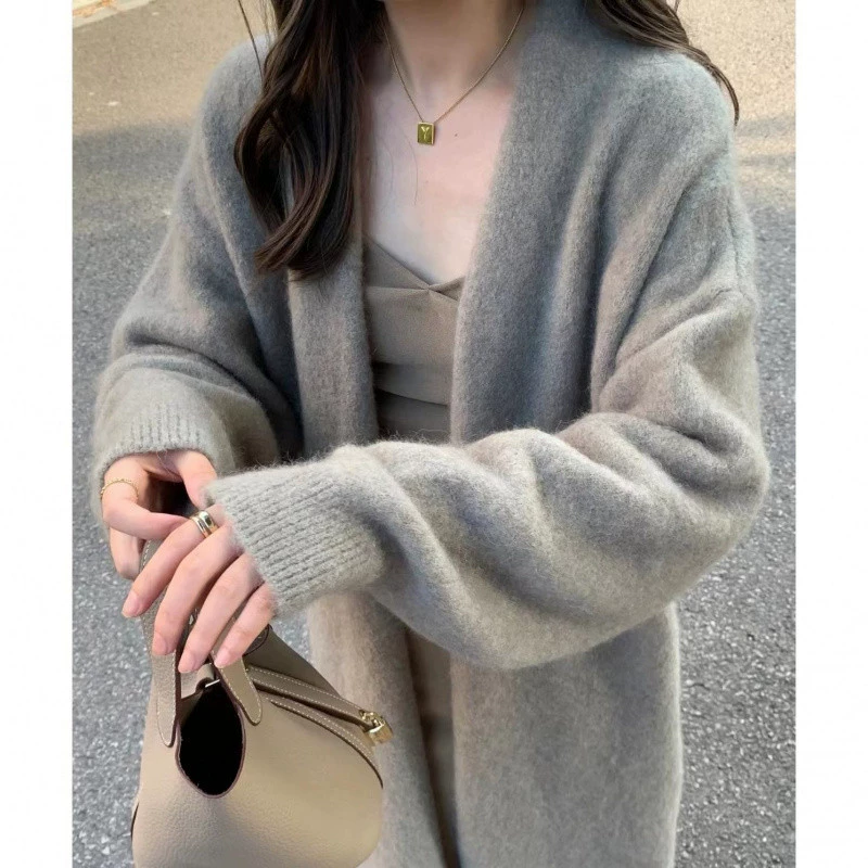 Длинный милый кардиган, цветной свитер, жакет, стиль Chanel, средней длины, свободный крой