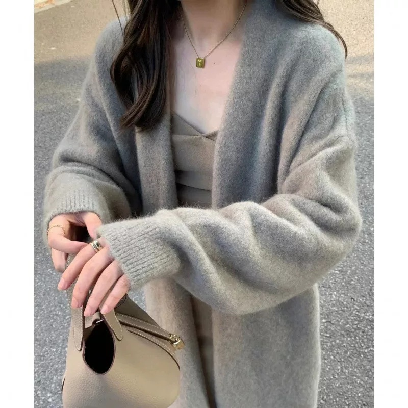 Длинный милый кардиган, цветной свитер, жакет, стиль Chanel, средней длины, свободный крой