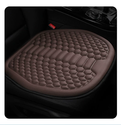 Universal seat cover: and linen three-piece car seat cushion - brown-square-pad-single-seat-48105-square-pad-4545