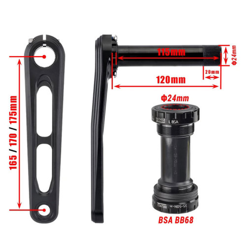 Jiankun IXF road bicycle GXP hollow integrated chainring crank set 50-34T double disc ultra-light hollow sprocket