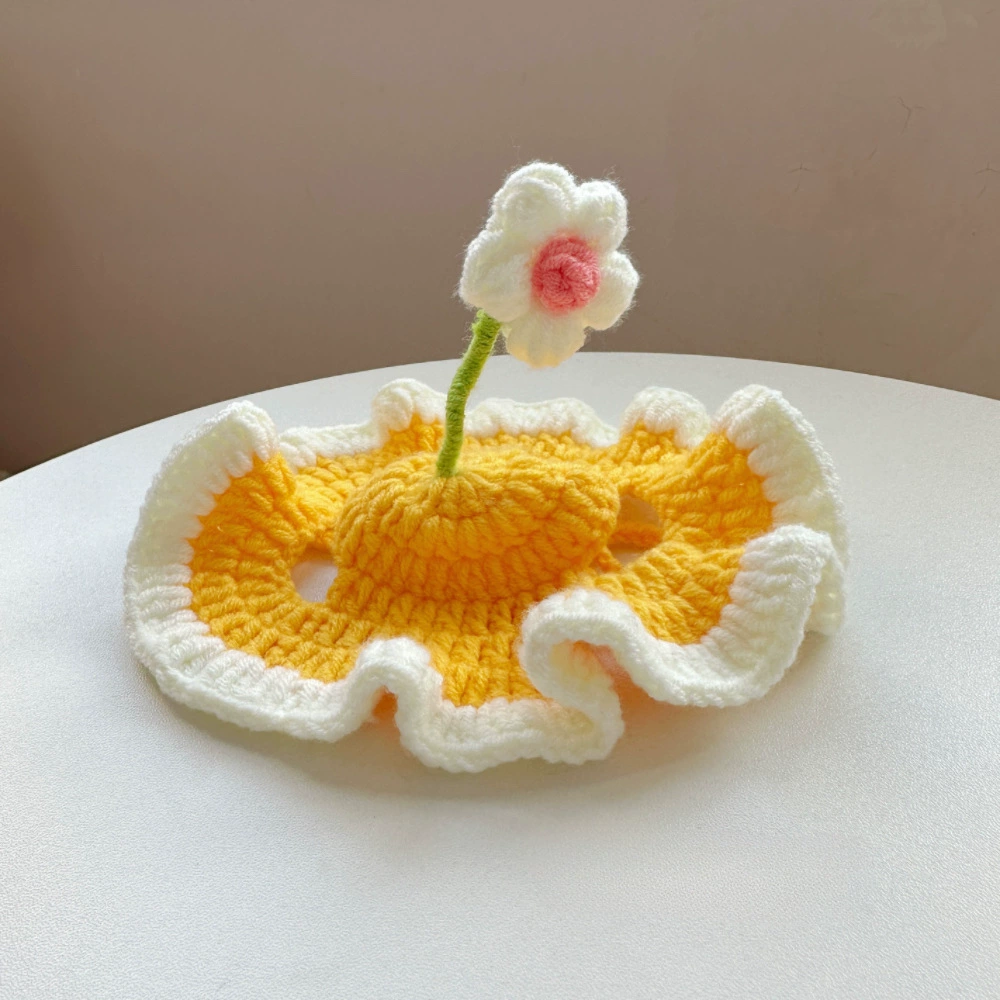 ♡ Springfield Huahua шапка для домашних животных, головной убор для собаки, милый головной убор для кошки с открытыми ушками, украшение из шерсти ручной вязки