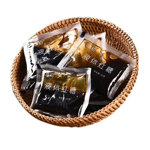 Wholesale liquid brown sugar small bag packaging concentrated brown sugar water small pack syrup 30g/bag milk tea flavoring liquid brown sugar packets