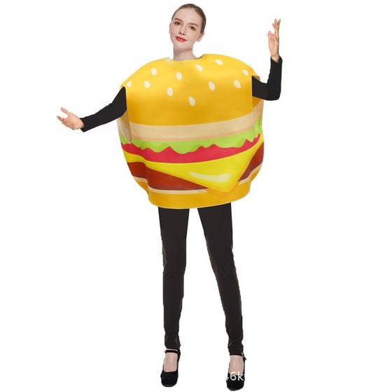 Kids Halloween Stage Party Shark Fries Shit Burger Cake Pizza Hot Dog Bread Costume
