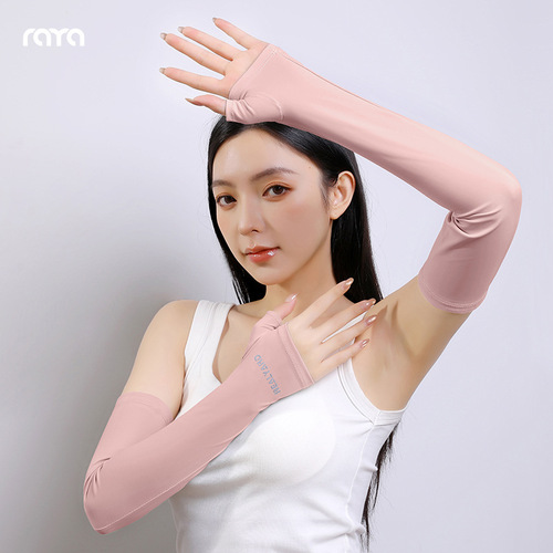 Nylon original yarn sun protection gloves for women summer half-finger ice sleeves thin ice silk sun protection sleeves sports arm sleeves