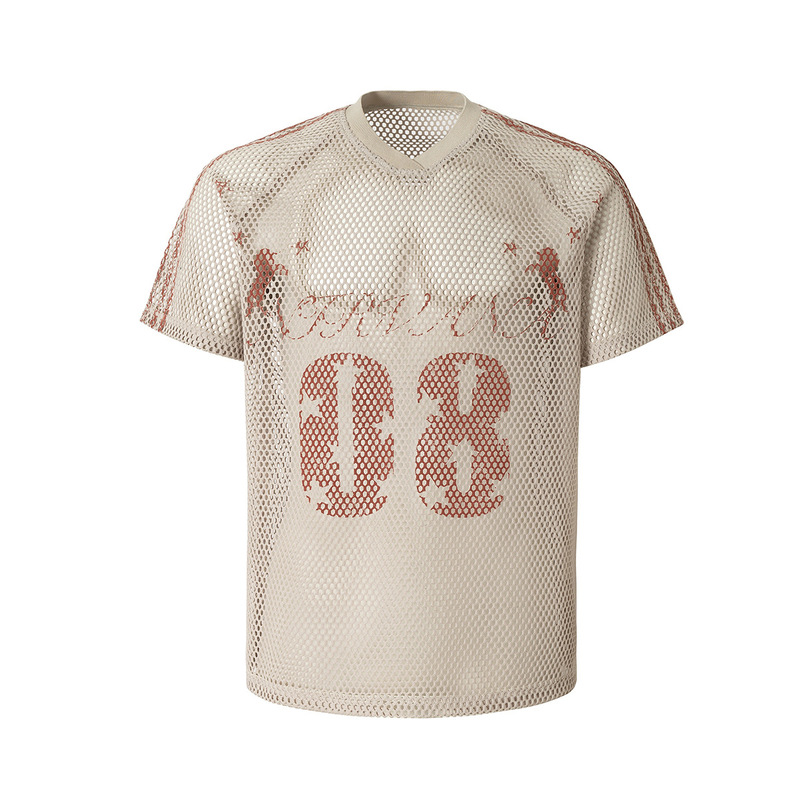 Jiayiku 2026 new summer short-sleeve hollow-out personalized mesh sports tee American-style jersey T-shirt for men and women Jiayiku 2026 new summer short-sleeve hollow-out personalized mesh sports tee American-style jersey T-shirt for men and women