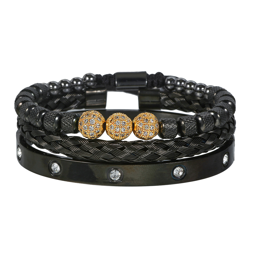 Men's Woven Pineapple Beads Bracelet 12