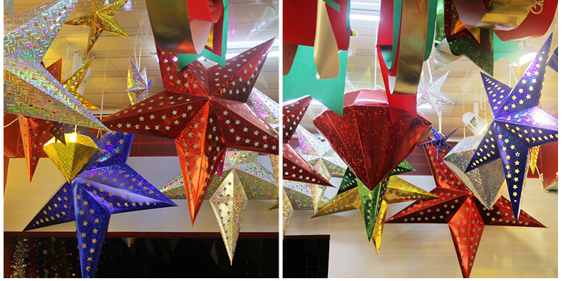 Christmas Star Paper Party Decorative Props display picture 2