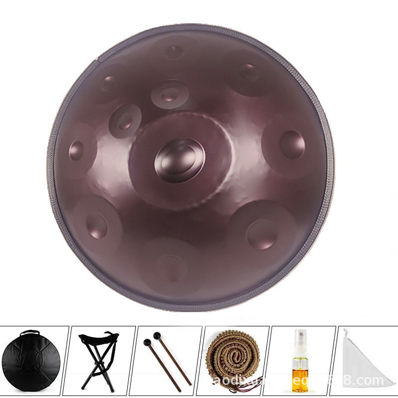 Instrumentos musicales Disco de mano Batería Handpan de grado profesional Disco de mano 440Hz 432HZ Tambor etéreo Tambor de lengua de acero Exclusión transfronteriza