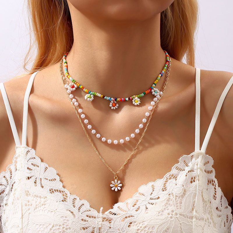 1 Piece Fashion Flower Alloy Plating Womenu0027S Layered Necklaces