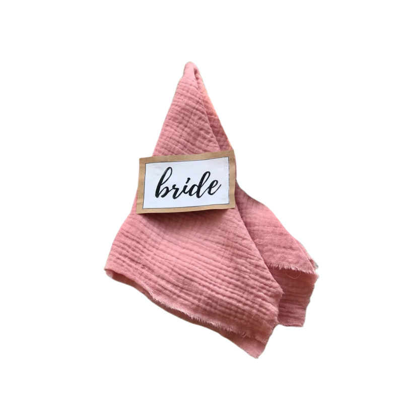 Amazon servilleta de algodón de doble capa de tela de crepé paño de la boca mesa de comedor tela decorativa toalla de té toalla cuadrada simple suministro directo de fábrica