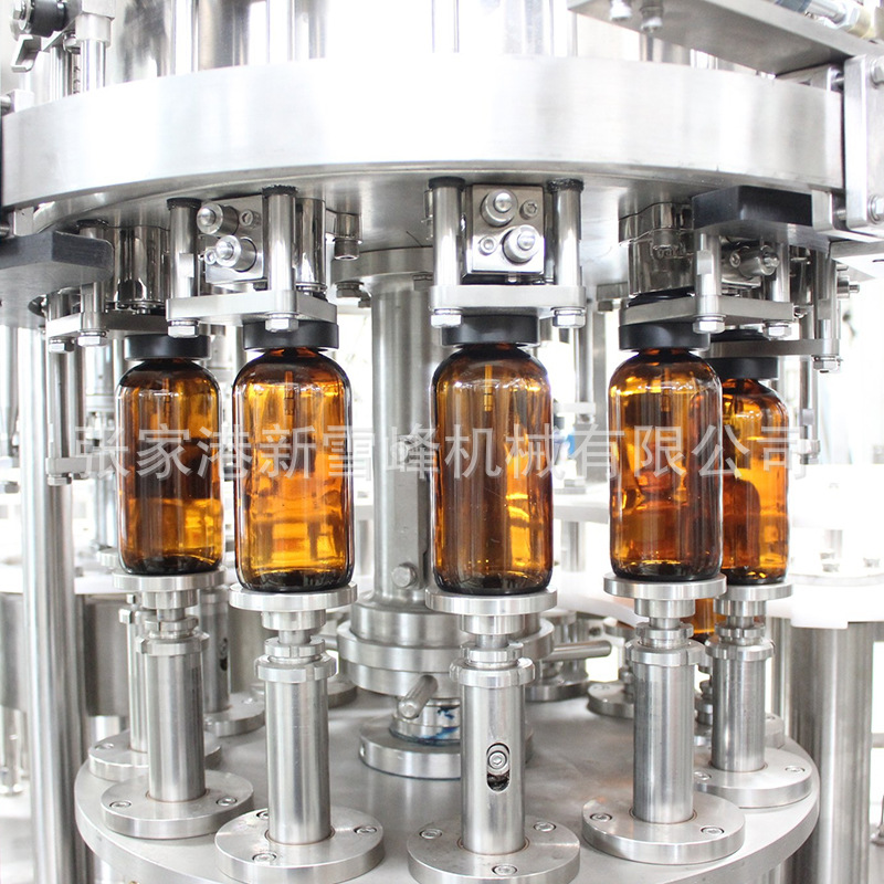 Beer Beverage Drinking Water Filling Machinery Equipment Glass Bottle Filling Machine Glass Bottle 3 in 1 Filling Machine
