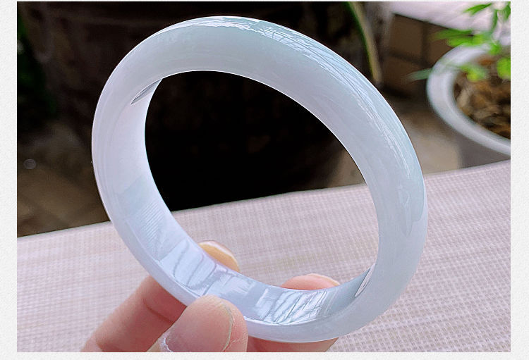 Vòng tay ngọc bích tự nhiên nữ dưỡng ẩm, phong cách thời trang tươi mới chi tiết 7