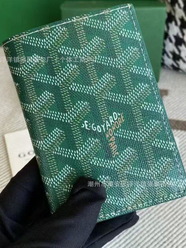 2025 nueva tarjeta Goya portacartera goyard impresión corta bolsa de tarjetas plegables bolsa de cambio bolsa de moda