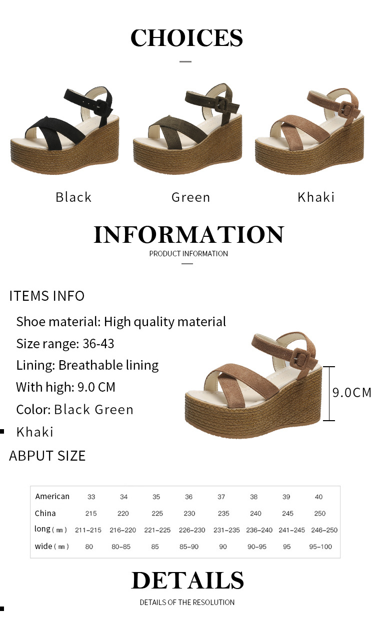 Black 9cm Sandals